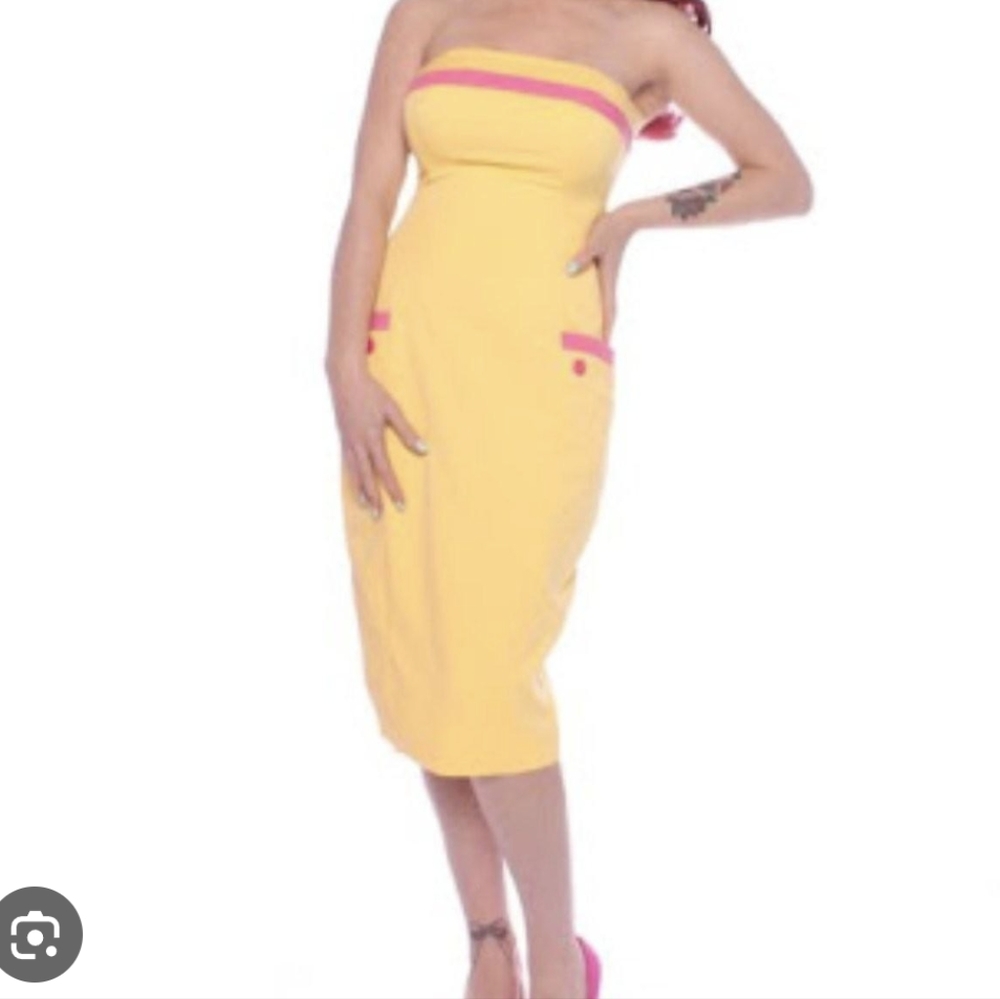 Glamour Bunny Strapless Yellow dress